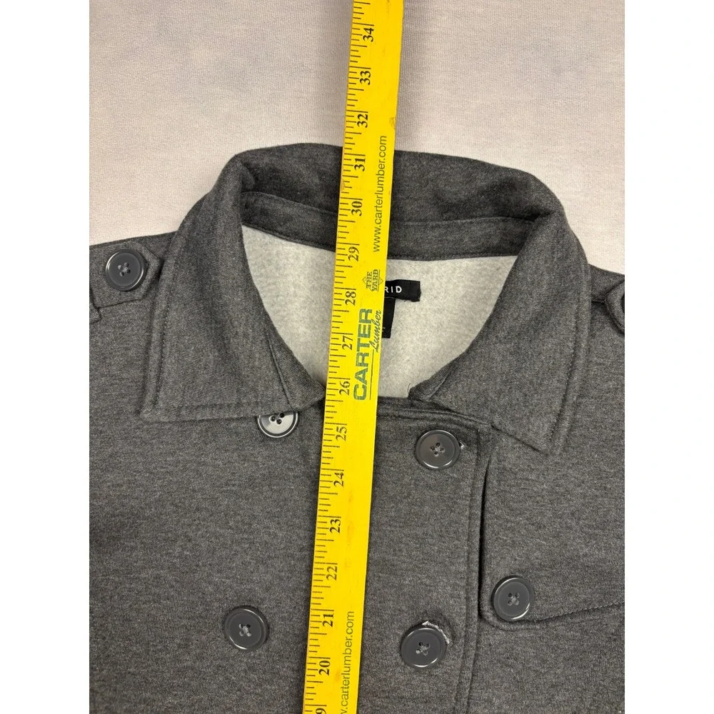 Torrid Grey‎ Fleece Lined Sweatshirt Peacoat Jacket Plus Size 2 2X 15981806